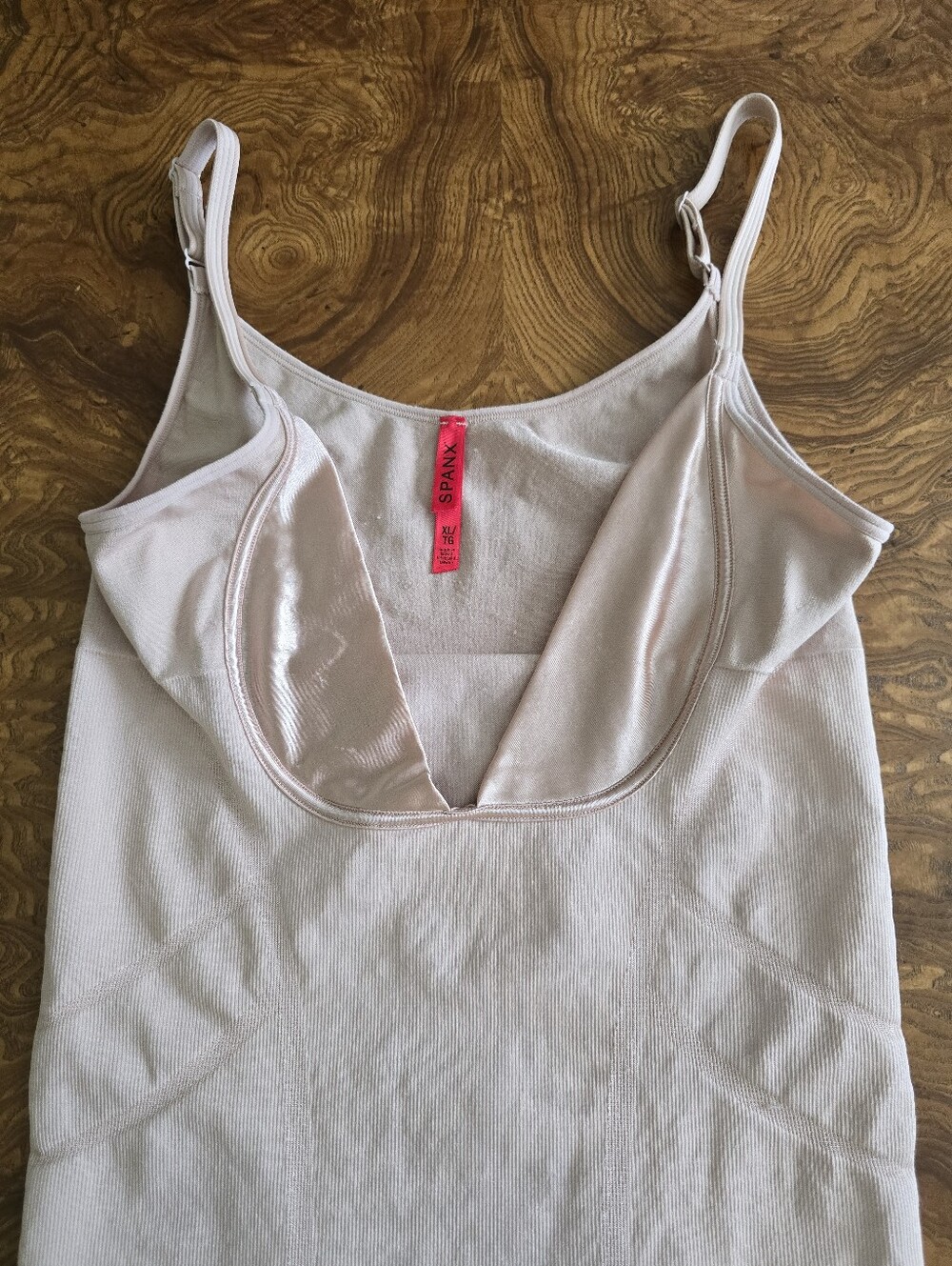Spanx Slimmer & Shine Open Bust Mid-thigh Nude Bodysuit Womens Size XL - Picture 4 of 9